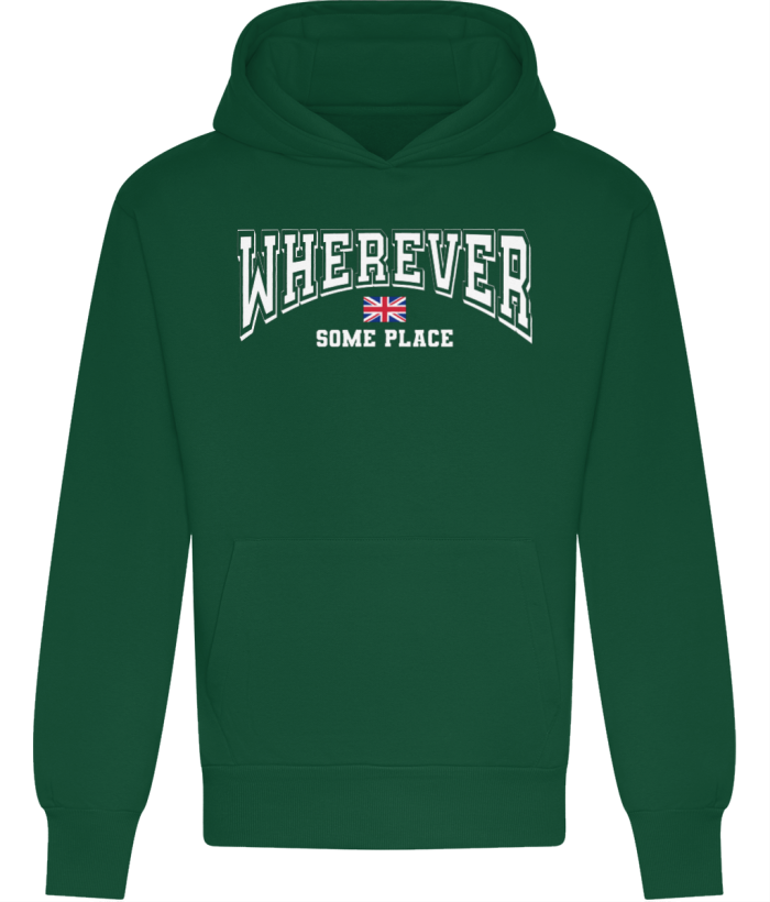 Wherever-Bottle-Green Hoodies
